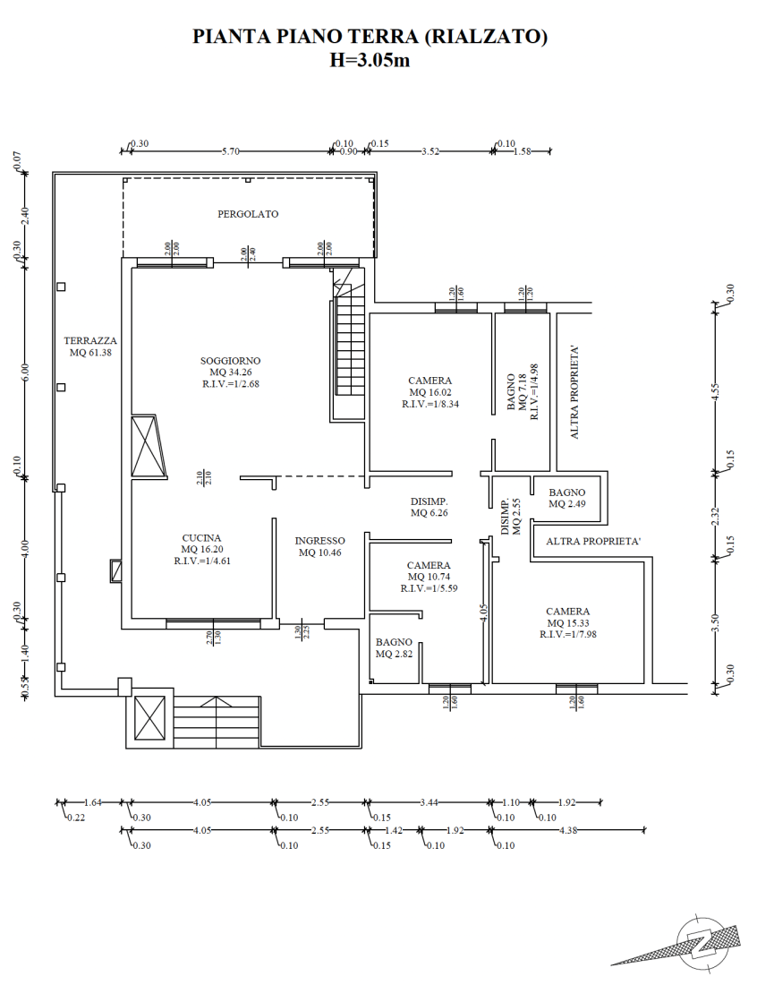 Planimetria piano rialzato